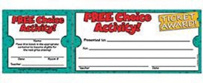 Free Choice Activity Ticket Awards