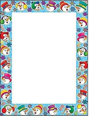 Teachers Friend Printer Paper, Snowmen!, 11 x 8.5, Blue/White (TF-3596)