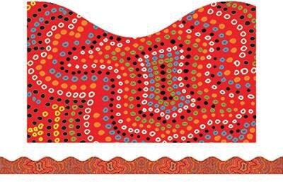 Aboriginal Art Scalloped Trimmer, 12/Pack