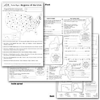 Regions of the USA Poster Paper