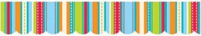 Creative Teaching Press Scalloped Stripes & Stitches Border, 35 x 2.75, Multicolor (CTP1040)
