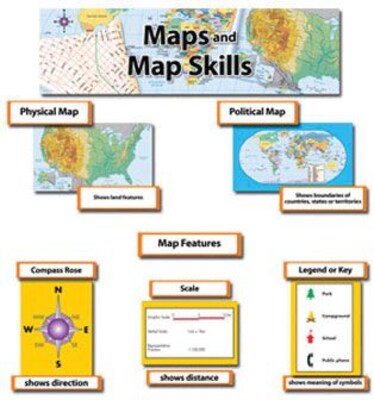 Creative Teaching Press™ Mini Bulletin Board Sets, Map and Map Skills