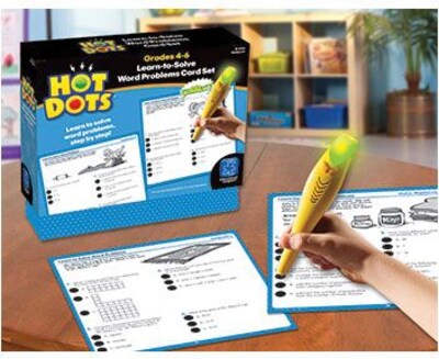 Educational Insights Hot Dots Learn to Solve Word Problems Set, Grades 4-6
