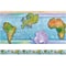 Edupress Spotlight Borders EP3304 39 x 3 Straight Social Studies World Continents Border, Multicol