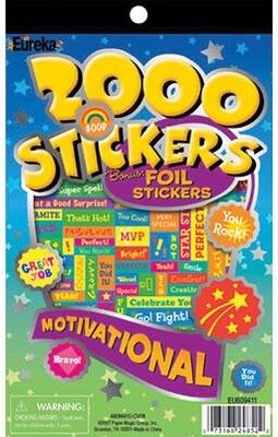 Eureka Motivational Sticker Book, 2000 ct. (EU-609411)