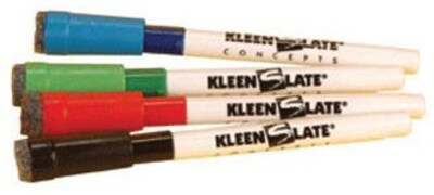 Kleenslate Concepts® Attachable Eraser For Small Barrel, 4/Pack (KLS0432)
