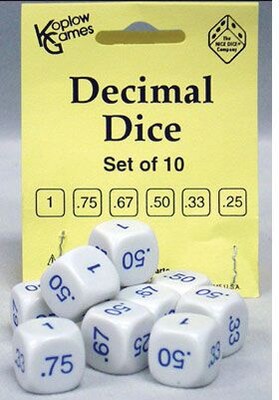 Koplow Games Dice, Decimal Dice