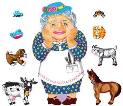 Old Lady Who Swallowed A Fly Felt Set