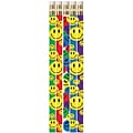 Musgrave Happy Face Assorted Motivational Pencils, Pack of 12 (MUS1467D)