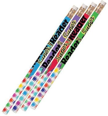 Musgrave Super Reader Motivational Pencils, Pack of 12 (MUS2339D)