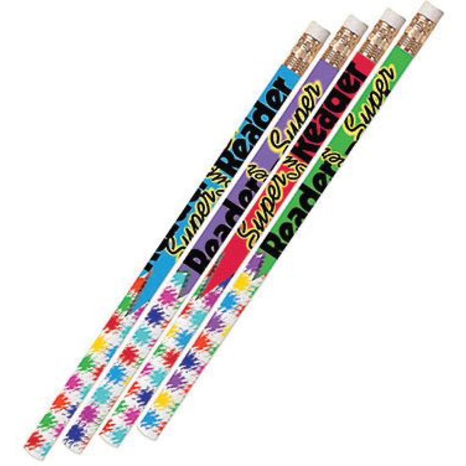 Musgrave Super Reader Motivational Pencils, Pack of 12 (MUS2339D)