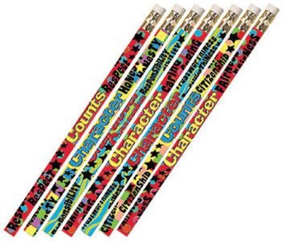 Musgrave Character Matters Motivational Pencils, Pack of 12 (MUS2420D)