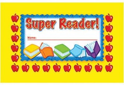 North Star Teacher Resources Super Reader Incentive Punch Cards, 36 ct. (NST2403)