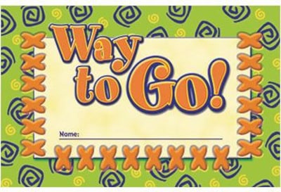 North Star Teacher Resources Way to Go! Incentive Punch Cards, 36 ct. (NST2412)