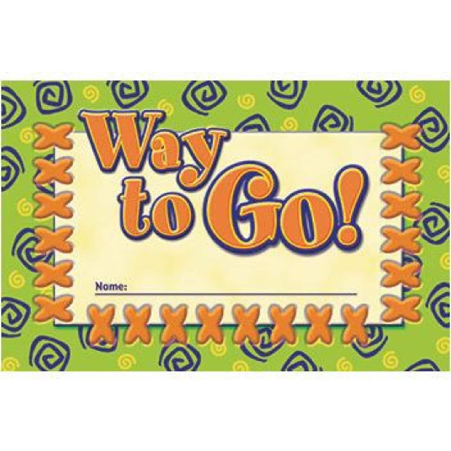 North Star Teacher Resources Way to Go! Incentive Punch Cards, 36 ct. (NST2412)