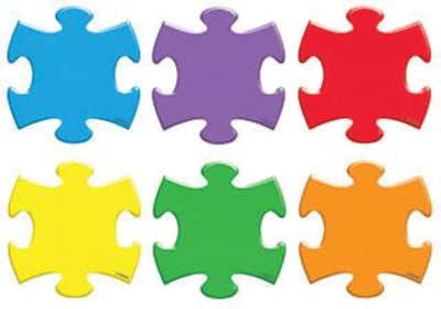 Trend Enterprises Mini Accents, Puzzle Pieces, 36/Pack, 6 Pk/Bundle (T10805)