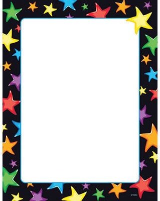 Trend Enterprises Gel Stars Terrific Papers, 8.5 x 11, Unruled, Multicolor, 50 Sheets/Pad (T-11413)