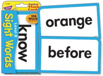 Sight Words – Level B Pocket Flash Cards for Grades 1-2, 56 Pack (T-23028)