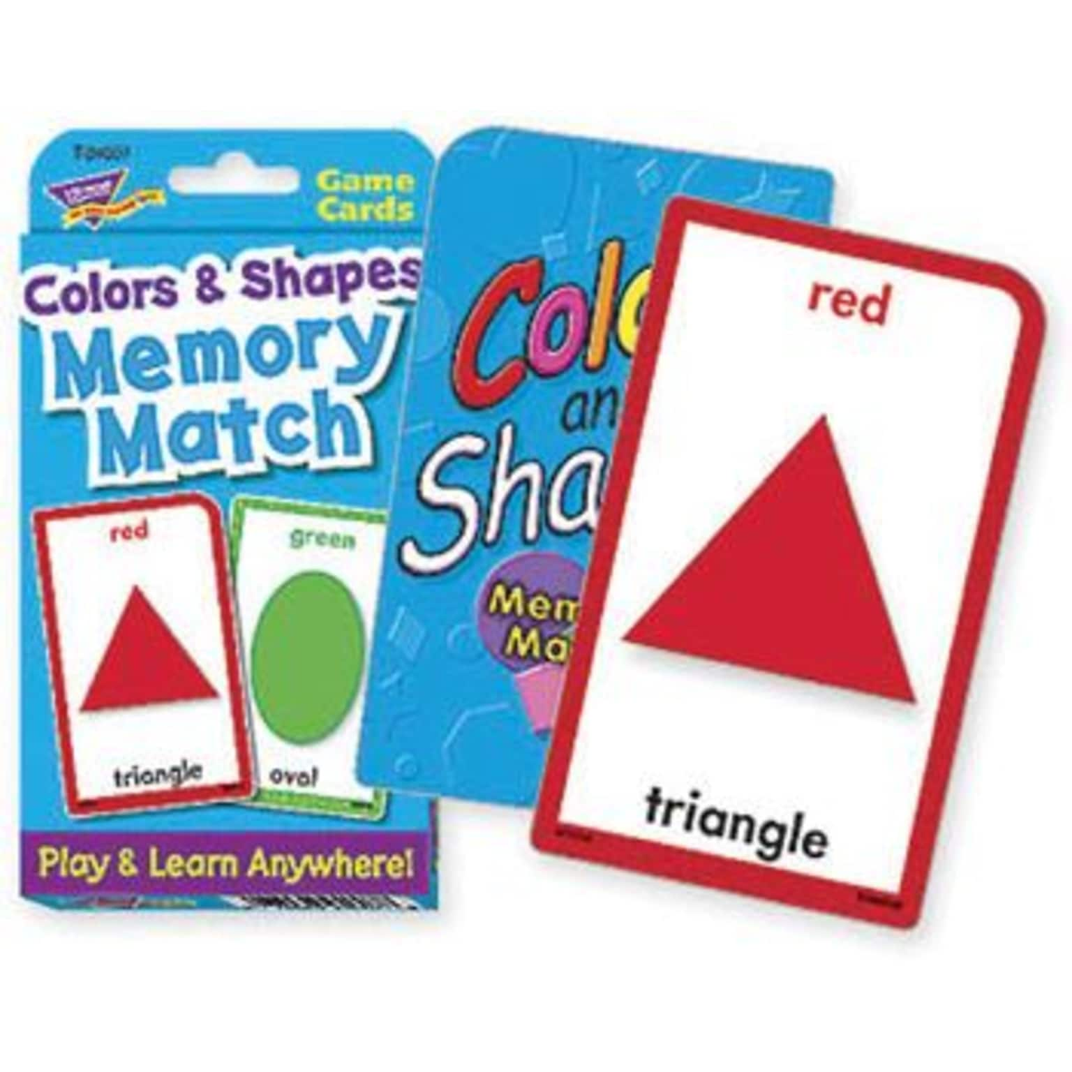 Shapes & Colors Memory Match Challenge Cards for Grades PreK-1, 56 Pack (T-24007)