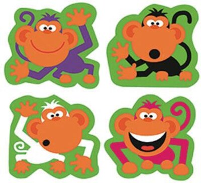 Trend Enterprises® SuperShapes Stickers, Monkey Antics, 184 stickers per Pack (T-46302)