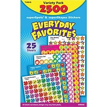 Trend Everyday Favorites superSpots/superShapes Variety Pack, 2500 CT (T-46916)