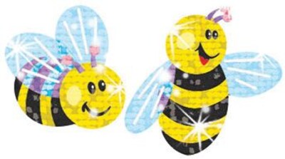 Trend Buzzing Bumblebees Sparkle Stickers, 72 CT (T-63031)