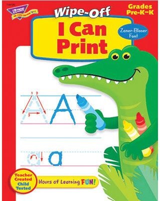 Trend® Wipe-Off® Book, I Can Print (Zaner-Bloser)