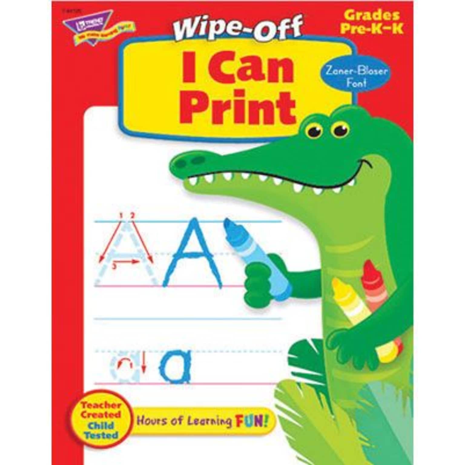 Trend® Wipe-Off® Book, I Can Print (Zaner-Bloser)
