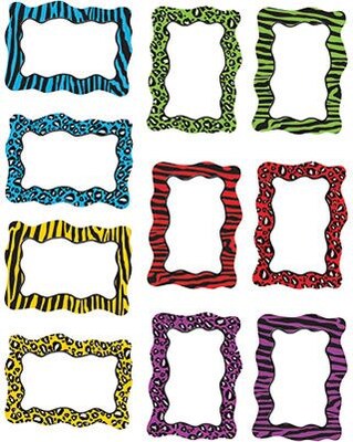 Teacher Created Resources Accents, Colorful Animal Print Blank Cards
