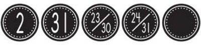 Teacher Created Resources Accents, Black/White Crazy Circles Calendar Days