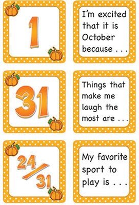 Teacher Created Resources Calendars, October Polka Dots Story Starters