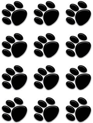 Teacher Created Resources Accents, Black Paw Prints