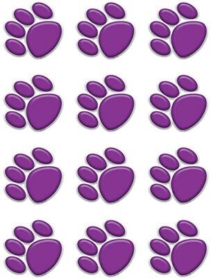 Teacher Created Resources Mini Accents, Purple Paw Prints