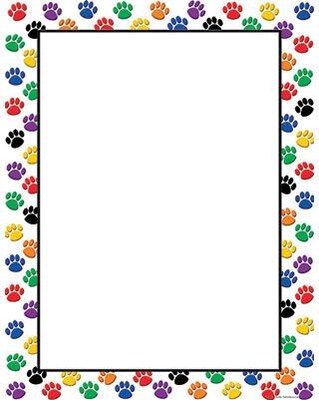 Teacher Created Resources Charts, Colorful Paw Prints Blank Chart