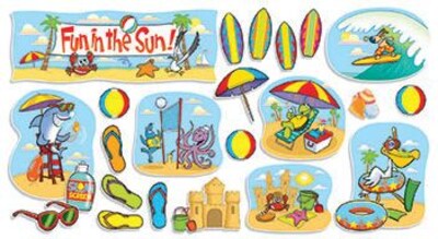 Teachers Friend Bulletin Board Sets, Fun In The Sun