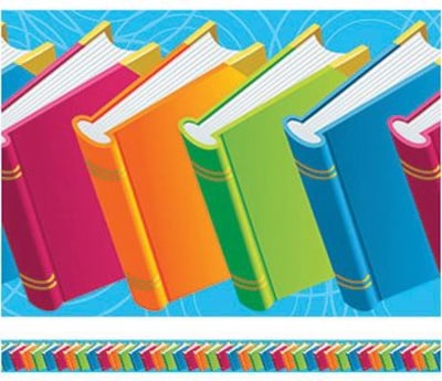 Edupress EP618R 39 x 3 Books Spotlight Books Border, Multicolor