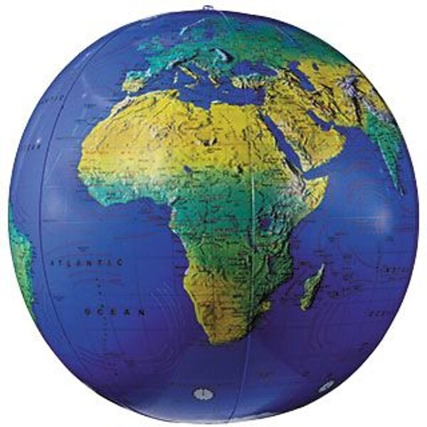Replogle Globes Inflatable Topographical Globe, 12