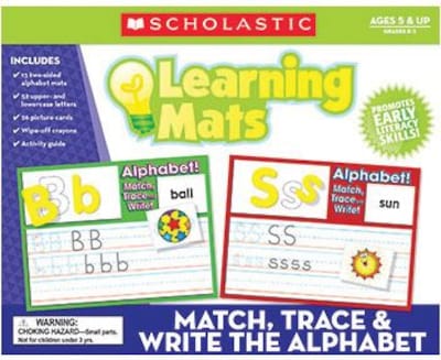 Scholastic Learning Mats, Match, Trace & Write the Alphabet