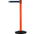 SafetyMaster 450 Orange Retractable Belt Barrier with 8.5 Black/Blue Belt