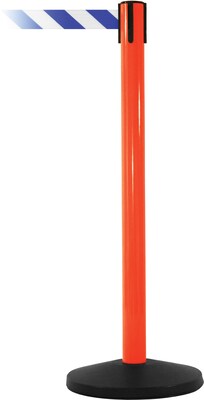 SafetyMaster 450 Orange Retractable Belt Barrier with 8.5 Blue/White Belt