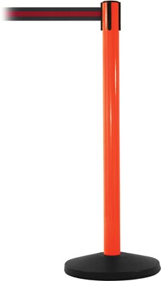 SafetyMaster 450 Orange Retractable Belt Barrier with 8.5 Black/Red Belt
