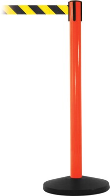 SafetyMaster 450 Orange Retractable Belt Barrier with 8.5 Black/Yellow Belt