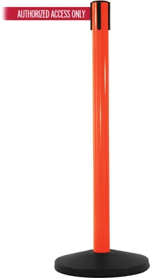 SafetyMaster 450 Orange Retractable Belt Barrier with 8.5 Red/White AUTHORIZED Belt