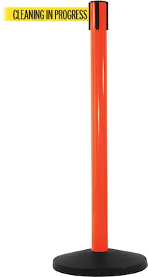 SafetyMaster 450 Orange Retractable Belt Barrier with 8.5 Yellow/Black CLEAN Belt