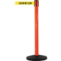 SafetyMaster 450 Orange Retractable Belt Barrier with 8.5 Yellow/Black WET FLOOR Belt