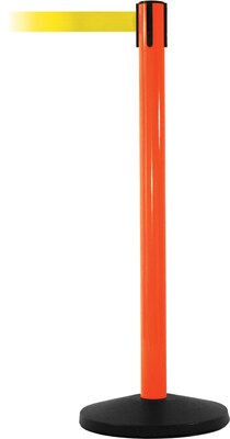 SafetyMaster 450 Orange Retractable Belt Barrier with 8.5' Yellow Belt