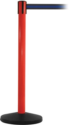 SafetyMaster 450 Red Retractable Belt Barrier with 8.5 Black/Blue Belt