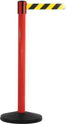 SafetyMaster 450 Red Retractable Belt Barrier with 8.5 Black/Yellow Belt