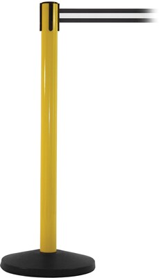 SafetyMaster 450 Yellow Retractable Belt Barrier with 8.5' Black/White Belt