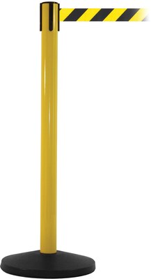 SafetyMaster 450 Yellow Retractable Belt Barrier with 8.5 Black/Yellow Belt